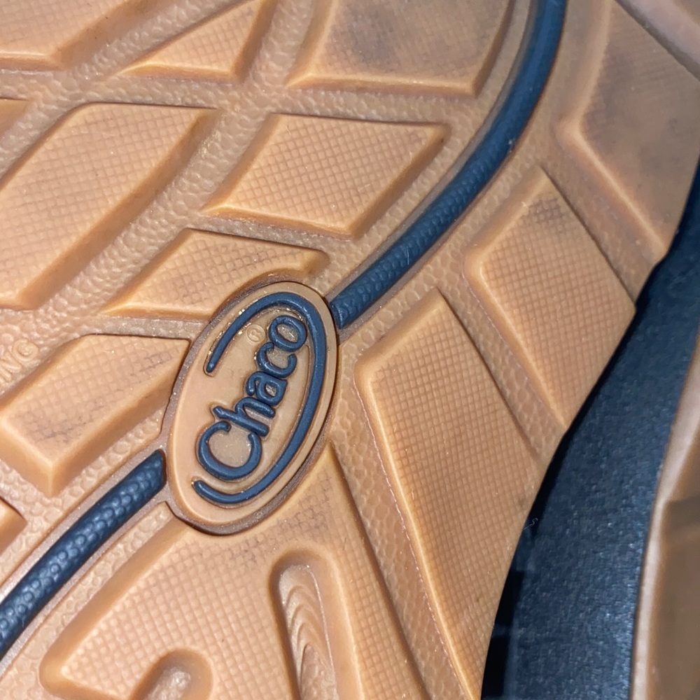 1023 Chaco Multi-Blue and Black Strappy Sandals - Picture 2 of 8